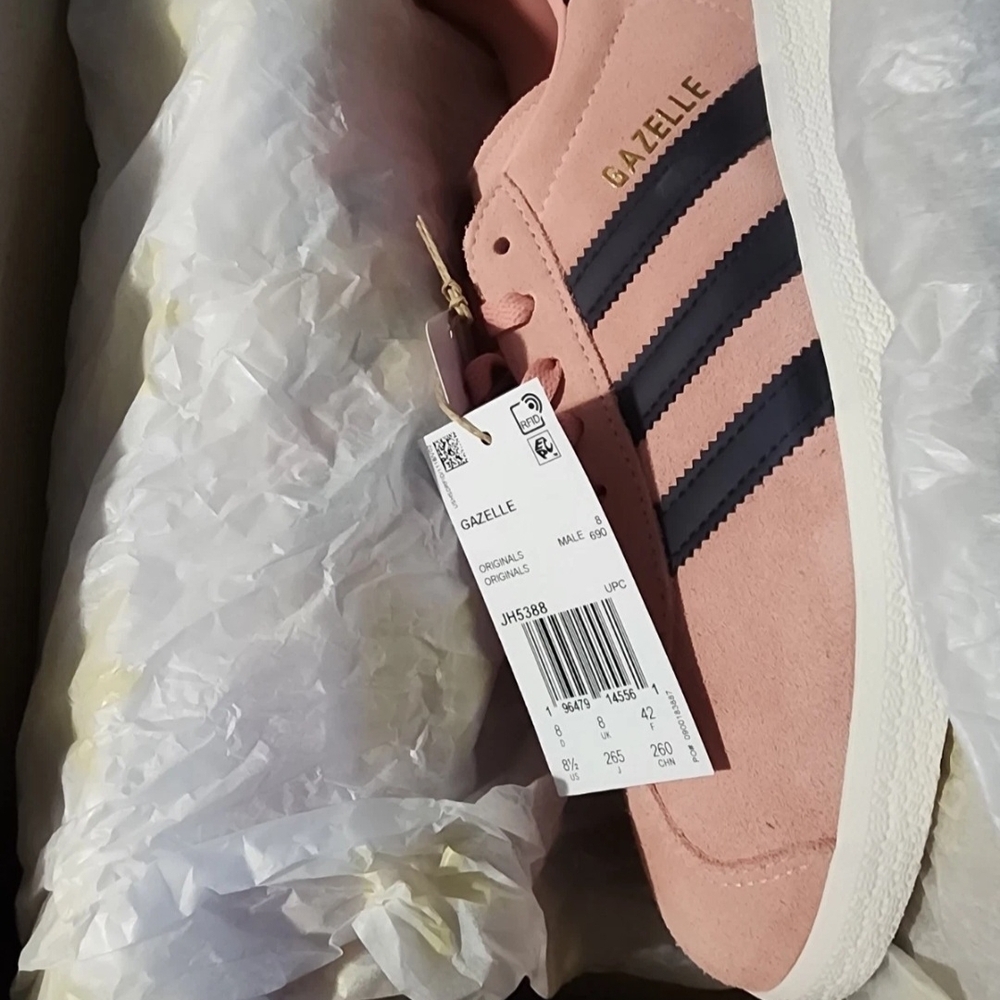 Adidas Gazelle Women's Pink Sneakers 8.5 Mens' 9.5 Women